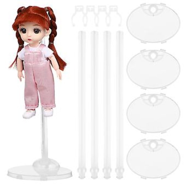 4 st Dockor Stativ Klar Dockor Stöd Stativ Actionfigur Hållare Stativ Display Rack Transparent Modeller Visa Stativ
