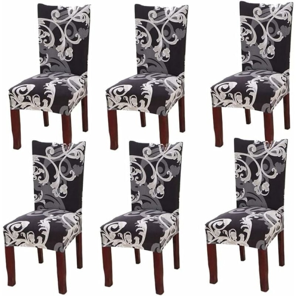 Set 6 Universal Stretch Slipcovers for European King Dining Ch