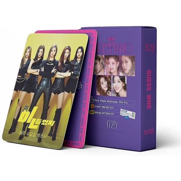 Itzy Lomo Card 54st Itzy Poster Card Guesswho Card Kpop Photo Card Set Itzy Photo Cards
