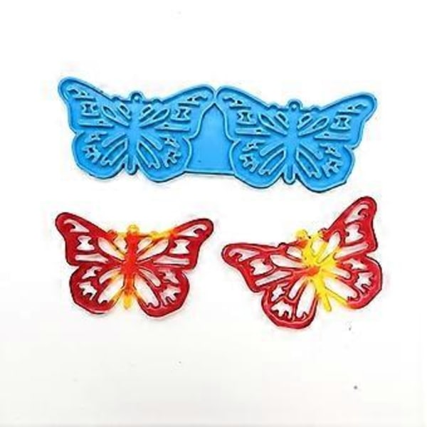 Ørering Vedhæng Silikonform Butterfly-Epoxy Støbningsform DIY Smykkefremstilling