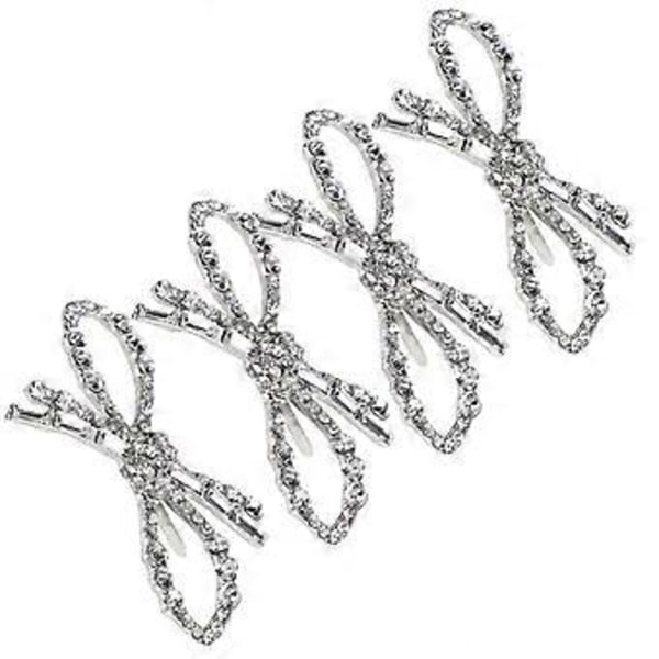 4 st Diamant Pärldekorationer Mode Skoklämmor Legering Smycken Ornament Hantverksmaterial