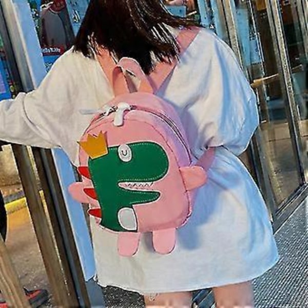 Pojkar Flickor Ryggsäck Dinosaurie Skolväska Förskola Rucksack Gåvor (Rosa)