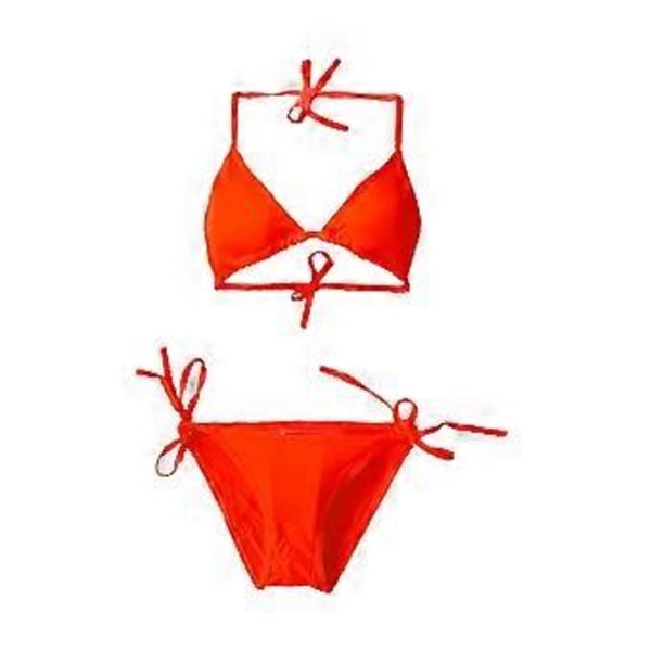 Bikinisett for kvinner, komfortabel badedrakt for kvinner til vannaktiviteter i klubb (rød)