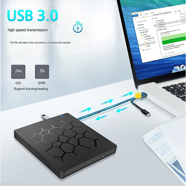 7 i 1 multifunktionel optisk drev desktop computer usb3.0 ekstern