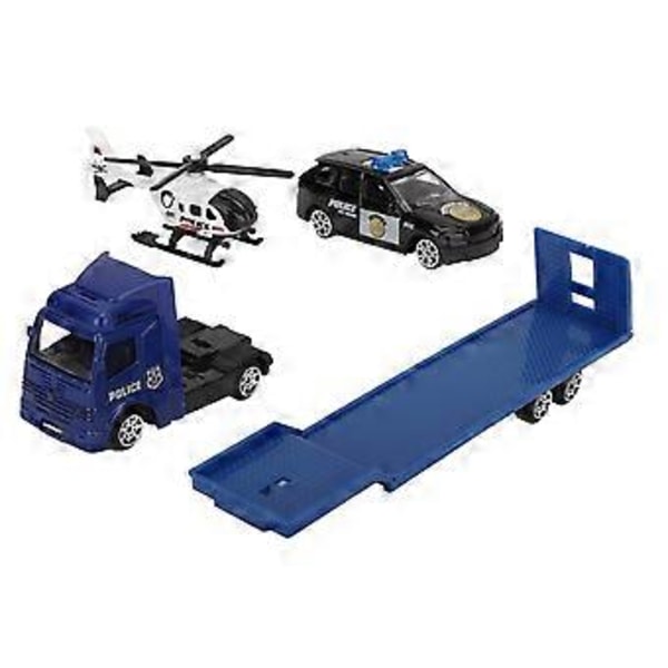 4 kpl setti 1: 64 Alloy Engineering Car -ajoneuvojen leikkisetissä simulaatiotyömaarakennusperävaunu (tyyppi 2)