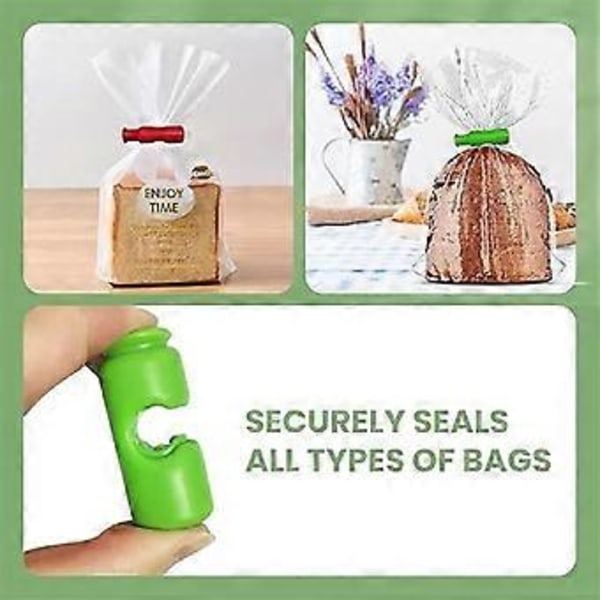 BagClamp Snack Brødforseglingsklemme Ekstrudering Brødposeklemme Bærbar Pressing Snackposeklemme Plastforseglet Poseholder, A