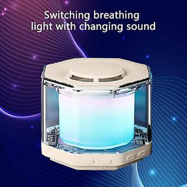 Langaton Bluetooth-kaiutin, Subwoofer, Ulkokäyttöön, Mini, Värillinen Valo, Kristallilasi, KH