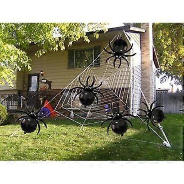 17,2\" Halloween Sorte Edderkoppe Balloner - 12 stk. Mini Edderkopper Folieballon til Halloween Dekoration Dødedag Nytår Fødselsdag Spooky Party Leverandør