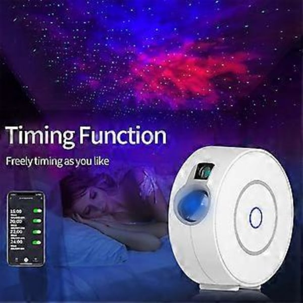 Älykäs Galaxy-projektori LED-tähtitaivasvalo, Nebula-kattovalaisin sovellus- ja ääniohjauksella