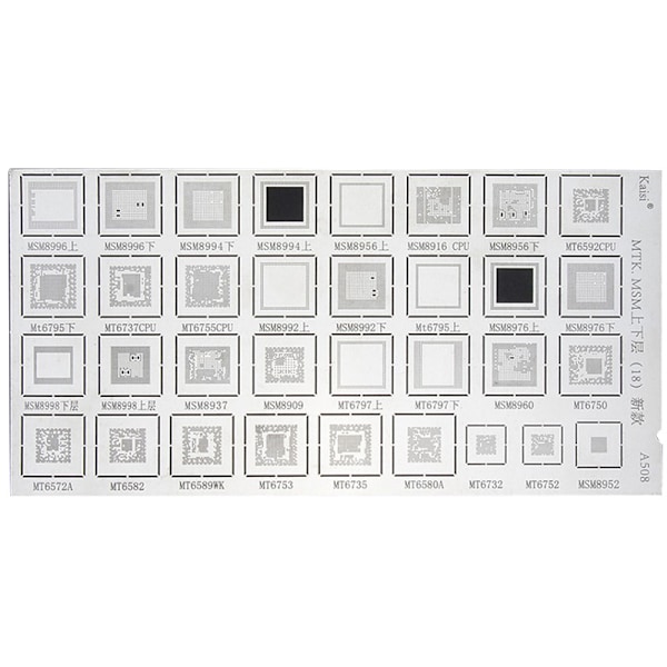 4 stk. Universal Bga Stencil til Mtk Msm Ipad Cpu Ram Pm Power Ic R