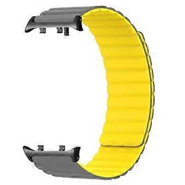 Huawei Watch D2 -kellolle silikoninen kellon ranneke magneettisella korvaushihnalla - Harmaa Keltainen (Harmaa Keltainen)