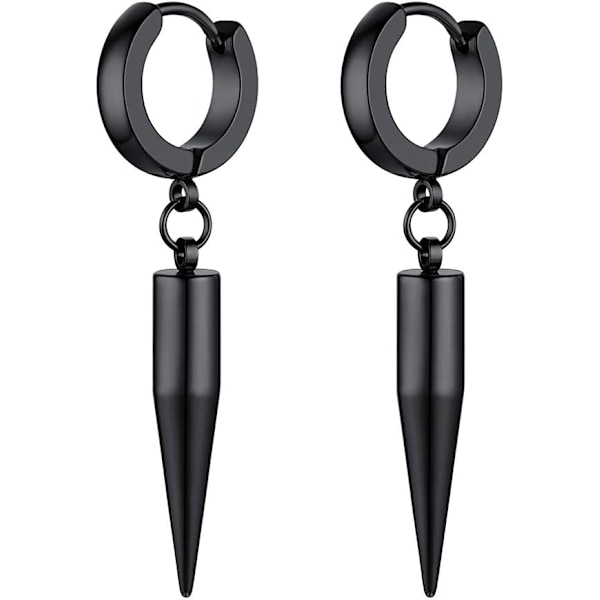 Stainless Steel Spike Drop Earrings Men Women Cool Earings Punk Rock Spiked Dangle Earrings Fashion Jewelry, Come Box