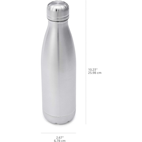 Isoleret Rustfrit Stål Vandflaske 500 ml, til Sport, Rejser, Vandreture