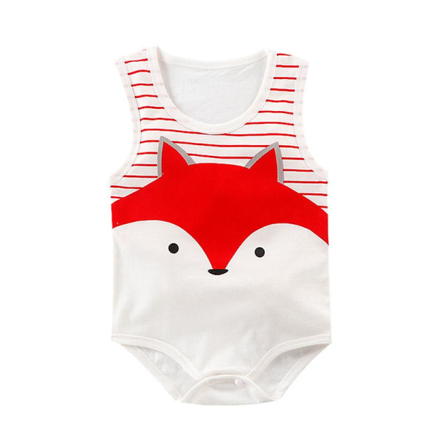 Baby Clothes Baby One-piece Clothes Bag Fart Vest Triangle Romper Children's Sleeveless One-piece Crawling Clothes Baby Clothes White 59