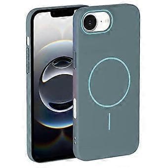 Kompatibelt Skal för iPhone 16e Kompatibelt med MagSafe Slim PC Telefon Baksida (Blå)