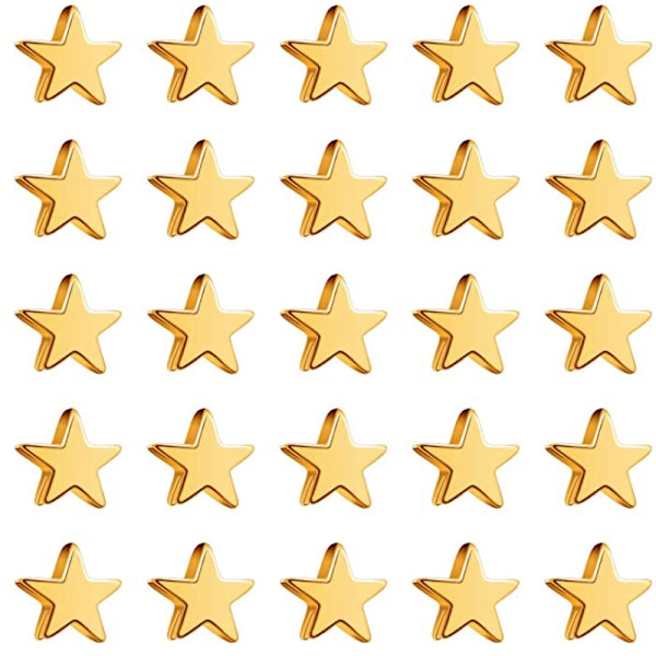 400 stk. stjerneafstandsperler 6mm stjerneformede perler håndlavede perler holdbare belagte hul 1,5mm til halskæde armbånd øreringe