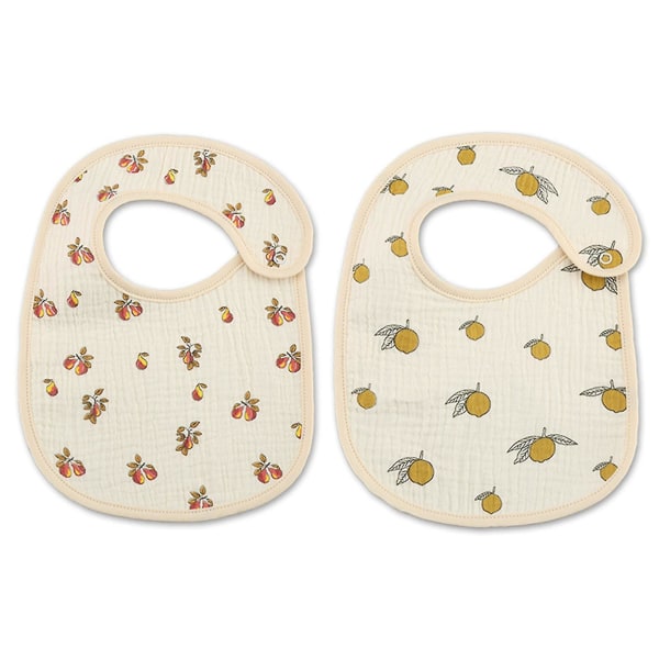 Baby Cotton Bib 2pcs Infant Girls Boys Waterproof Appease Accessory Supplies Teddy bear