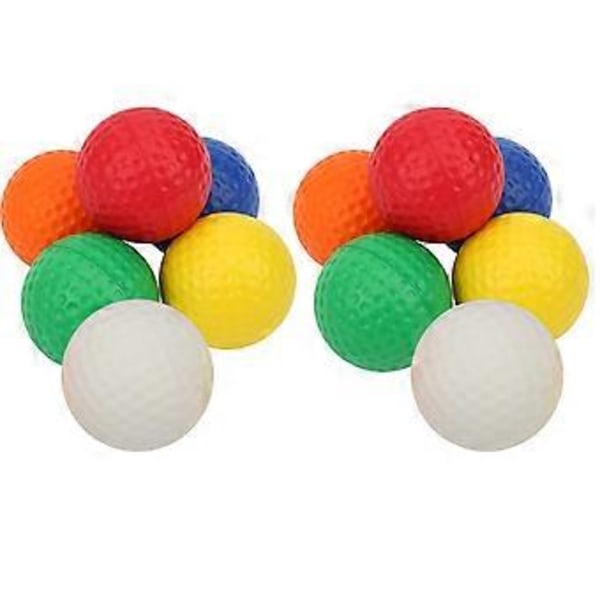 12 st Golf PU Boll Svamp Skumboll Tillbehör Vit Röd Orange Gul Grön Blå