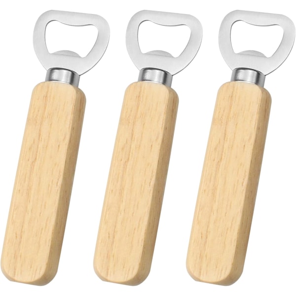 Personalisert flaskeåpner med trehåndtak, perfekt for DIY-gaver