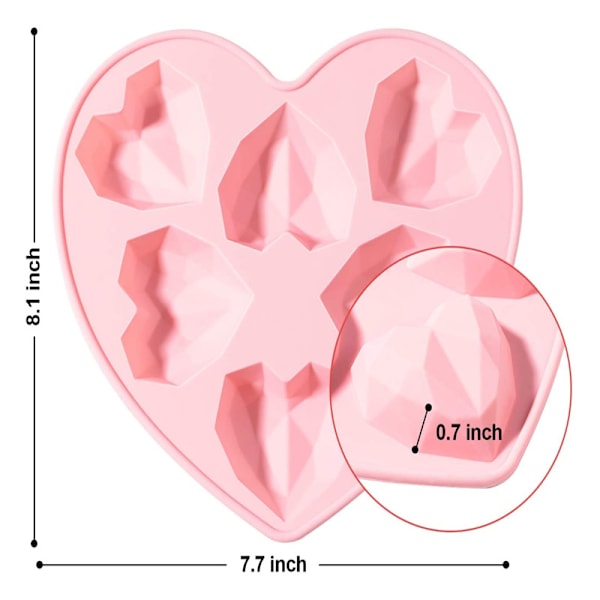 2 stk. Pot Blade Silikonform, kærlighed Silikonform, Chokoladeform