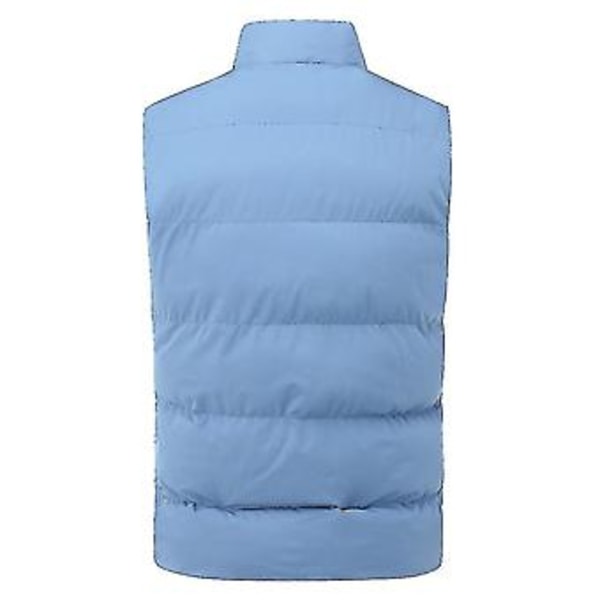 Mäns Lättvikts Vikbar Dunväst Quiltad Slank Puffer Väst (S Blå)