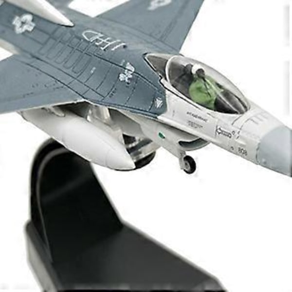 Støpt Modell Simulering Voksne Gaver 1/100 F16C Jagerfly for Kontor Hjem