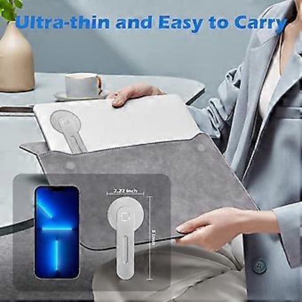 (Sort) Kompatibel med MagSafe iPhone 15/14/13/12 Serien Magnetisk Mobiltelefonholder - Justerbar - Alle Telefoner - Foldbart Laptopstativ -