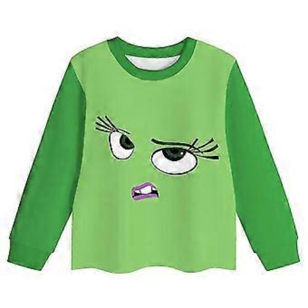 Flickor Insidan Ut 2 Pyjamas Set Avsky Cosplay Kostym Långärmad T-shirt Toppar Byxor Sovkläder Nattkläder Pyjamas Pjs Kläder -NMAOV( 7-8 År)