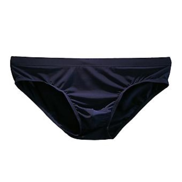 Män Boxershorts Isilke Låg Midja Enfärgad Ultratunn Sömlös Snabbtorkande Underkläder (XL Blå)