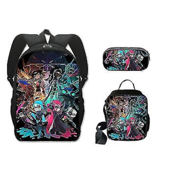 Splatoon 3 Spel 3-pack Ryggsäck Anime Tryckt Skolväska Vuxen Barn Unisex Hip Hop Y2k Cartoon Resa Dagryggsäck (Stil 8)