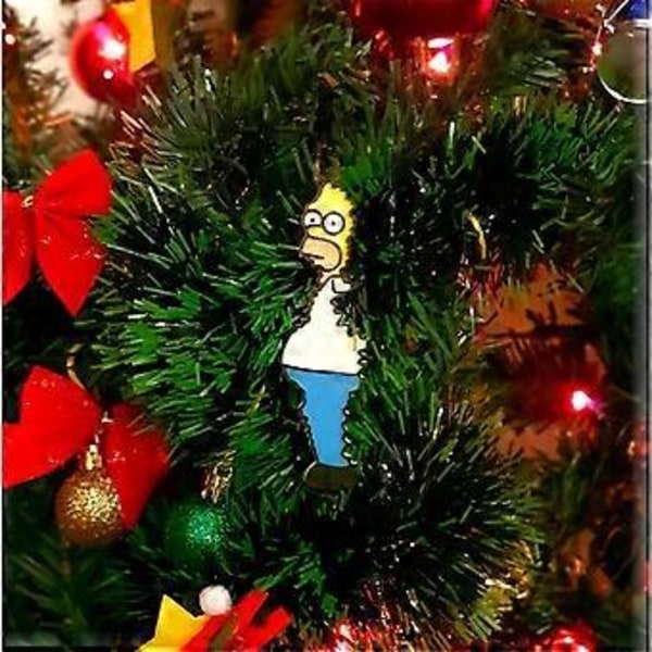 Homer Simpson Hängande Julgranspynt, The Simpsons Bush Meme Prydnader