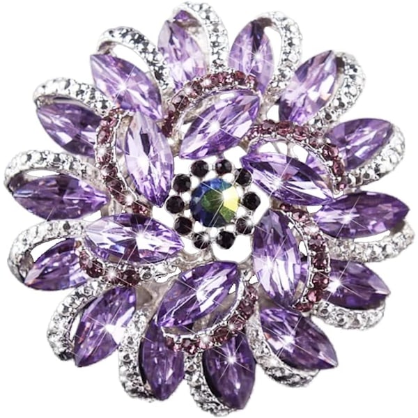 Lilla Krystal Diamant Blomster Brosche Pin til Kvinder Piger Brude