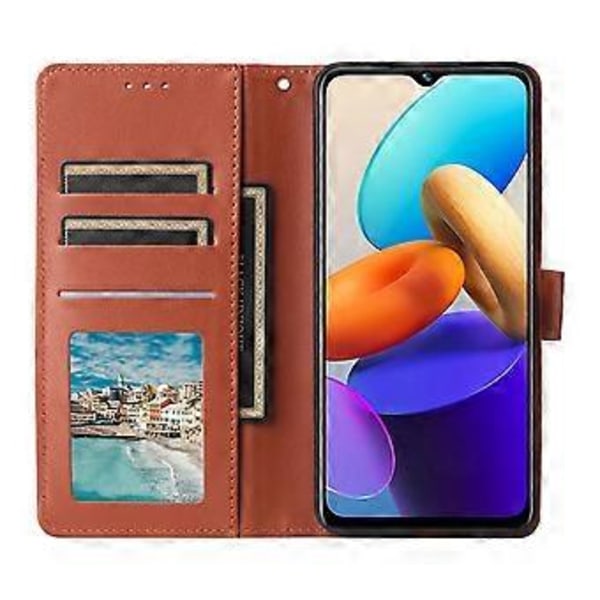 Etui til vivo Y22 4G/Y22s 4G/Y35 4G (2022) Lommebok Stativ Visning PU Lær Telefon Deksel (Stil E)