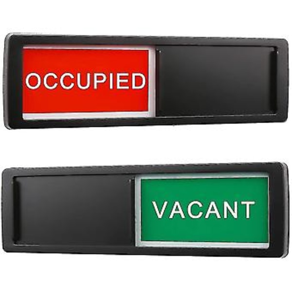 Open Closed Sign, Open Signs Privacy Slide Door Sign Indicator( Black-vacant occupied sign)