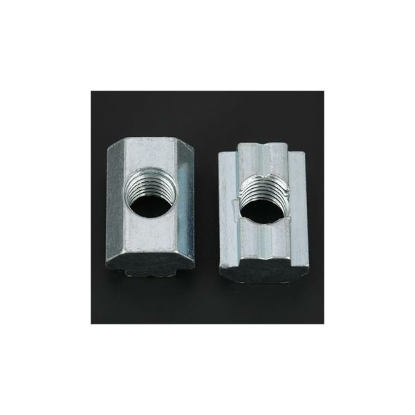 20st T-nötter Förzinkat kolstål Standard glidmutter Glidmutter för aluminiumprofiltillbehör (Typ 40 M8 T muttrar)