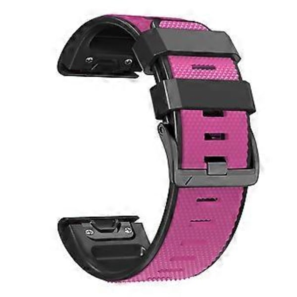 Type G Diamanttekstur Urrem til Garmin Tactix 7 Pro/Fenix 7X/6X Pro/5X Plus, 26mm Tofarvet (Style G)