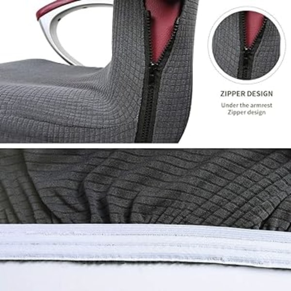 Universal stretchbar stoltrekk i mikrofiber, vaskbart kontorstoltrekk