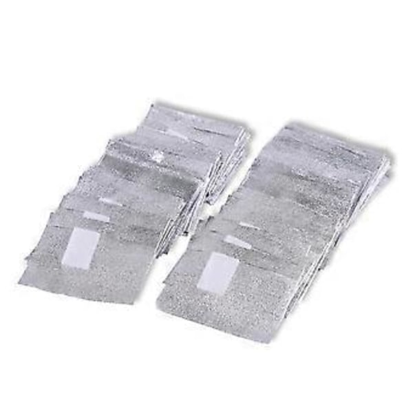 100 stk/pose Profesjonell Aluminiumfolie Gel Polish Neglelakkfjerner Fjerning Soak Off Wraps