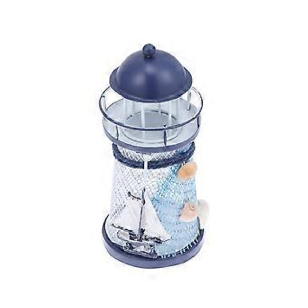 Ljusstake i Medelhavsstil Tealight-hållare Ljuskopp Järnkonst för Bröllop Kvällsfest (Segelbåtsstil)