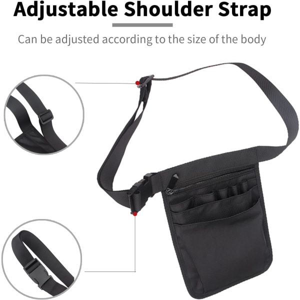 Nurse Waist Bag, slitesterk multifunksjonell lagring av sykepleiertilbehør