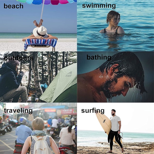 Poncho Handduk, Mjuk Surf Badrock med Huva, Snabbtorkande Omklädningsrock