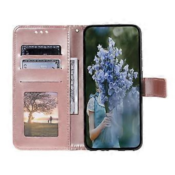 Til Xiaomi Redmi Note 13 Pro+ 5G Etui Mandala Blomst Præget PU Læder Flip Cover (Rose Guld)