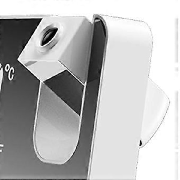 Projektionsväckarklocka Flexibel Justering Kreativ LED Spegel Digital Klocka med Temperaturvisning Strömavbrottsminne, Vit
