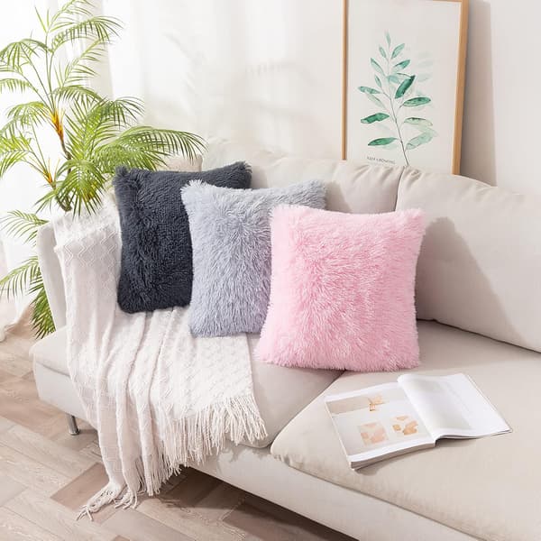 2 set med 40 * 40 cm silvergrå sjölejon sammet dubbelsidig kudde