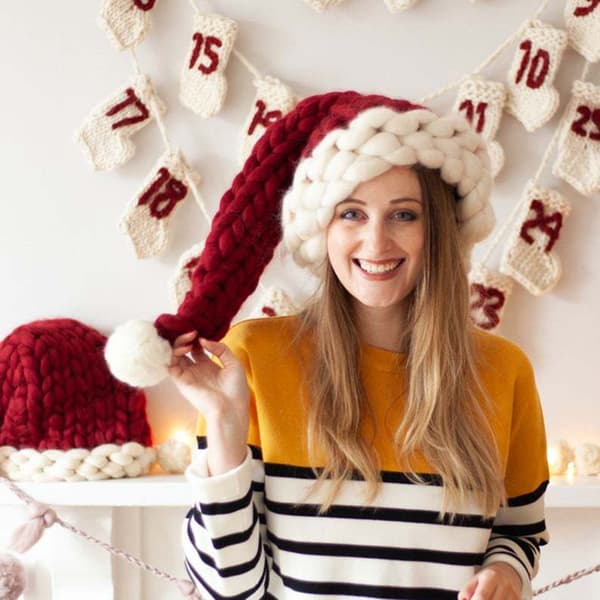 M størrelse julehat Dame vinter strikket hat Mode hat