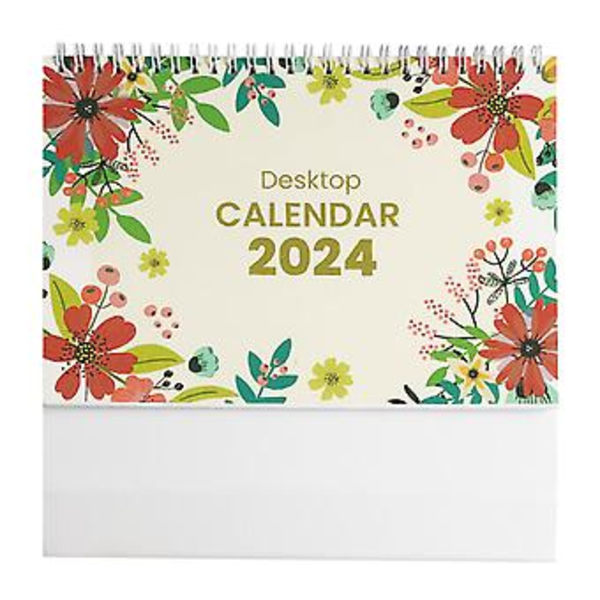 2024 Engelsk Skrivbords kalender Lager Skrivbords kalender Dubbellager Förstärkning Fordurable Vacker Och Atmosfärisk Utseende  A
