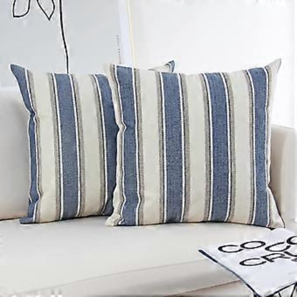 2 kpl raidallinen tyynynpäällinen 18\" x 18\"