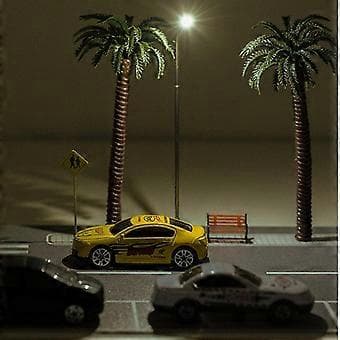 1/64 Vejscene Modelbil Display til Støbt Bilpynt Køretøjsdisplay