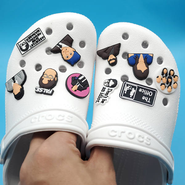 10 stk. 3D Clog-Sandaler Pynt (The Office), Sko Charms, Sød