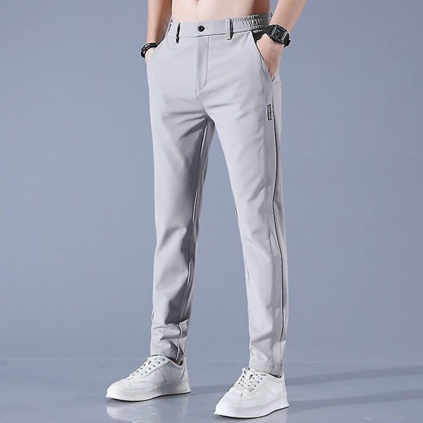 Men's Golf Trousers Quick Drying Long Comfortable Leisure Trousers With Pockets Dark Grey 2XL